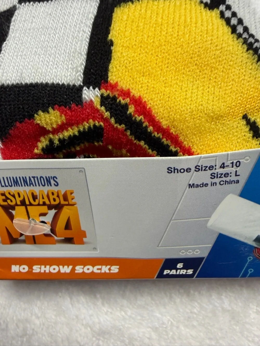 Nickelodeon Boys No-Show Socks - Black, Blue, Green, White, Yellow - 10 Pack